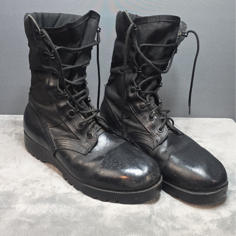 Altama Jungle Boots Men's US Size 9 Made In The USA Grunge Waterproof Black Vtg